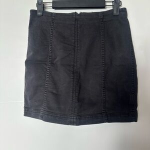 Boho, Mini, Stretch Denim Free People Black Skirt